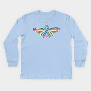 Metastatic Breast Cancer Butterfly Kids Long Sleeve T-Shirt